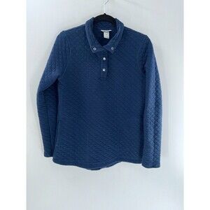 Women's Duluth Blue Quilted Sweatshirt Pullover Size XS
